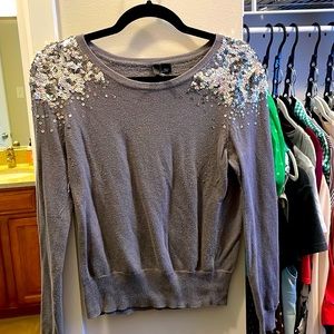 Divided by H&M - Sweater - Grey - Silver Shoulders - Size 10